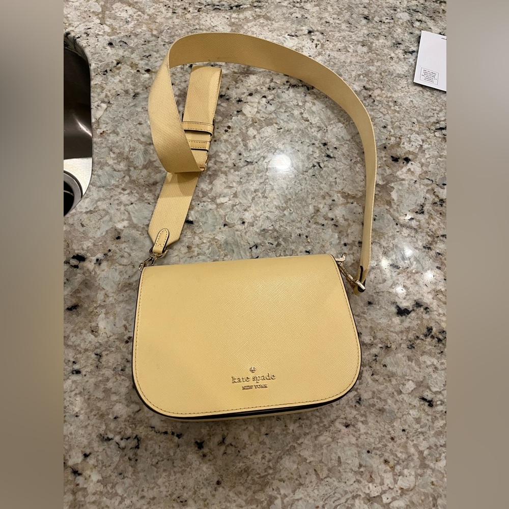 Kate spade Light yellow saddle bag